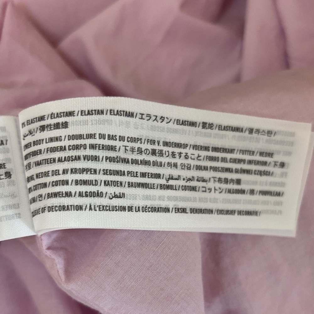 Abercrombie & Fitch Pink Mixed Fabric Bubble Hem Midi Dress Size XL – Excellent - Picture 13 of 14